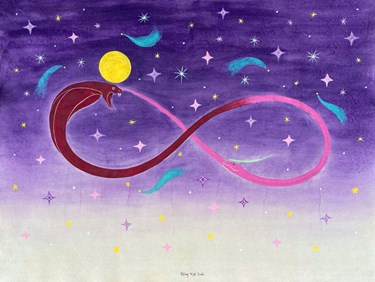 “Ất Tỵ”: Bức tranh được lấy ý tưởng từ biểu tượng vô cực